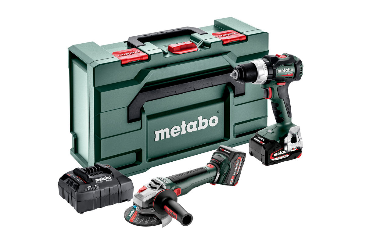 Metabo Macchine a batteria nel kit Combo Set 2.9.4 18 V 18V metaBOX 165 L BS 18 LT BL + WB 18 LT BL 11-125 Quick