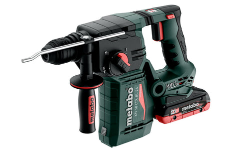 Metabo Martello a batteria KH 18 LTX BL 24 18V 2x4Ah LiHD Caricabatteria ASC 55 metaBOX 165 L