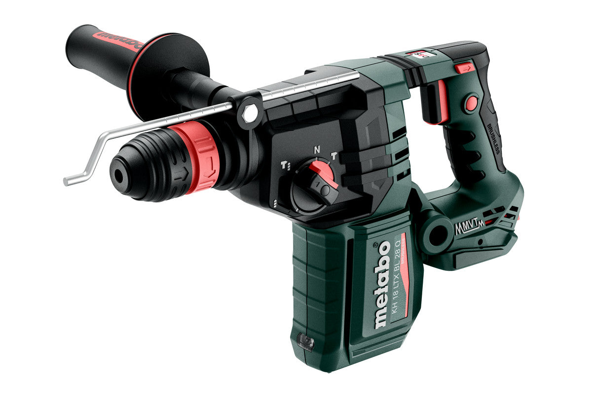 Metabo Martello a batteria KH 18 LTX BL 28 Q 18V Scatola di cartone con mandrino a cambio rapido Metabo Quick