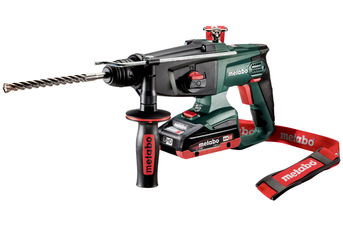 Metabo Martello a batteria KHA 18 LTX 18V 2x4Ah LiHD Caricabatteria ASC 55 metaBOX 165 L