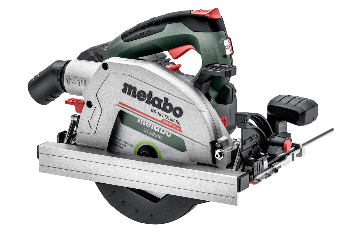 Metabo Sega circolare a batteria KS 18 LTX 66 BL 18V 2x8Ah LiHD Caricabatteria ASC 145 metaBOX 340