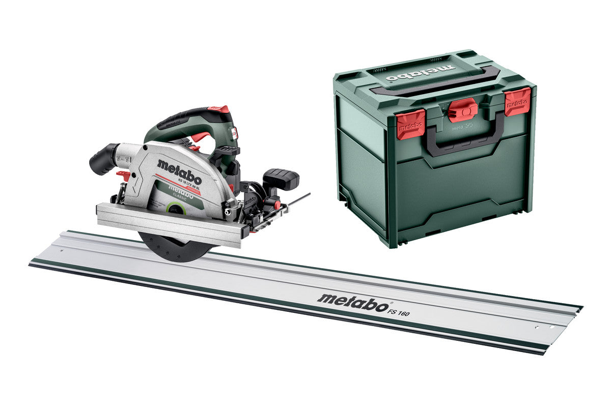 Metabo Sega circolare a batteria KS 18 LTX 66 BL Set 18V metaBOX 340 con binario di guida FS 160