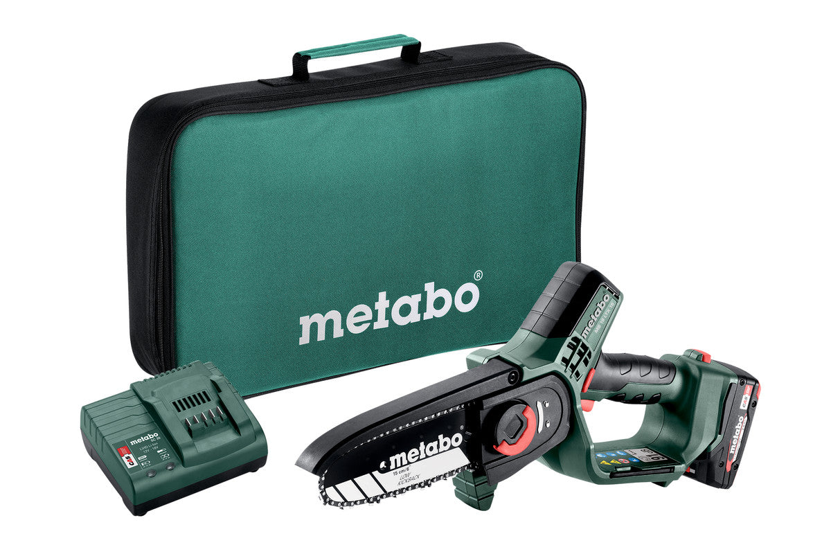 Metabo Potatore a batteria MS 18 LTX 15 18V 1x2Ah Li-Power Caricabatteria SC 30 Borsa porta attrezzi