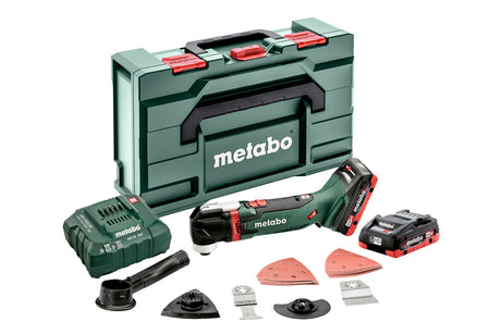 Metabo Multitool a batteria MT 18 LTX 18V 2x4Ah LiHD Caricabatteria ASC 55 metaBOX 145 L