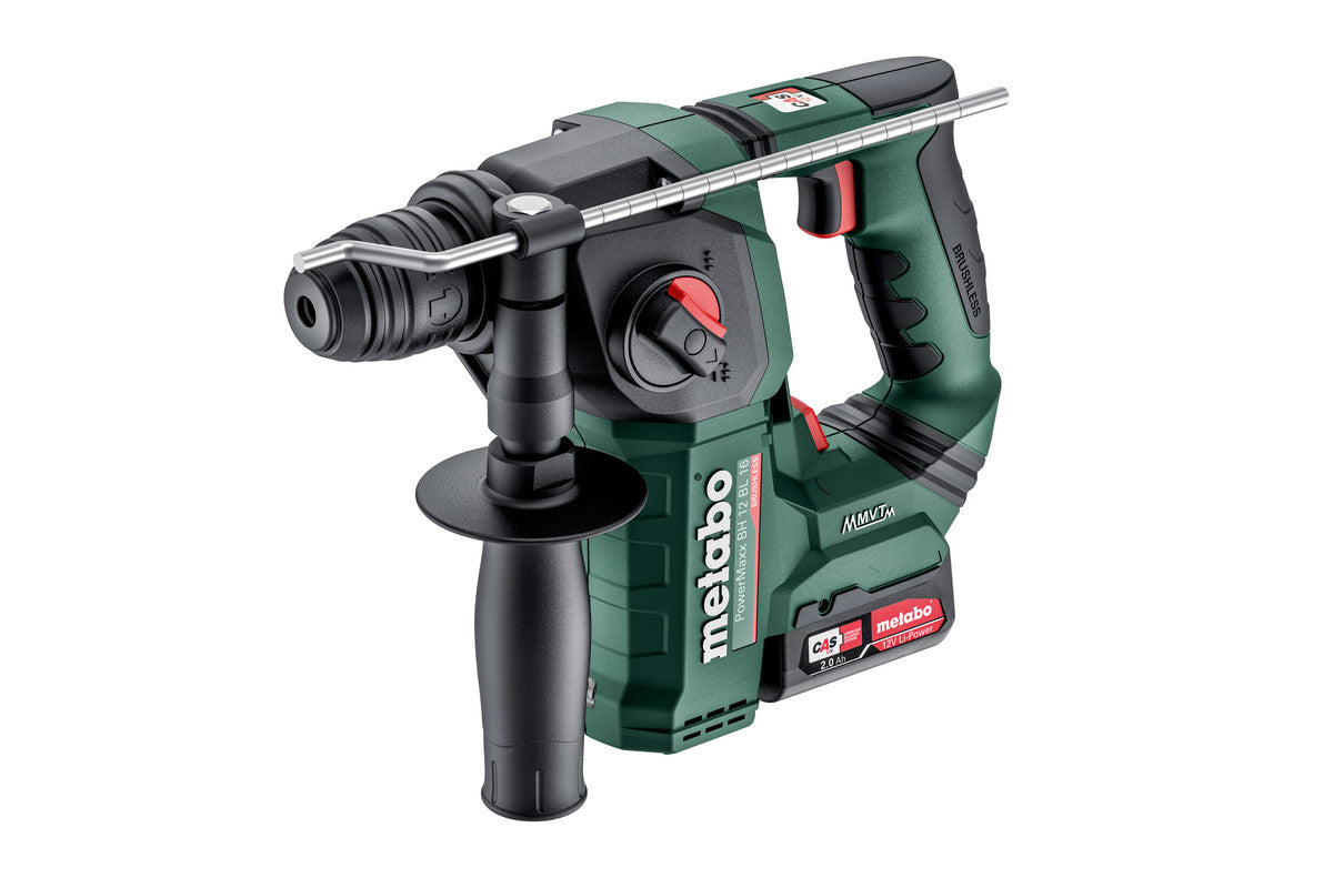 Metabo Martello a batteria PowerMaxx BH 12 BL 16 12V 2x2Ah Li-Power Caricabatteria SC 30 metaBOX 145