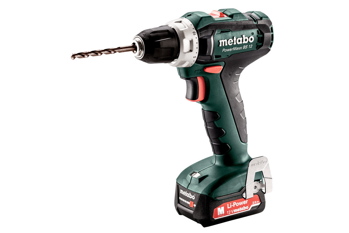 Metabo Trapano-avvitatore a batteria PowerMaxx BS 12 12V 2x2Ah Li-Power Caricabatteria SC 30 metaBOX 118