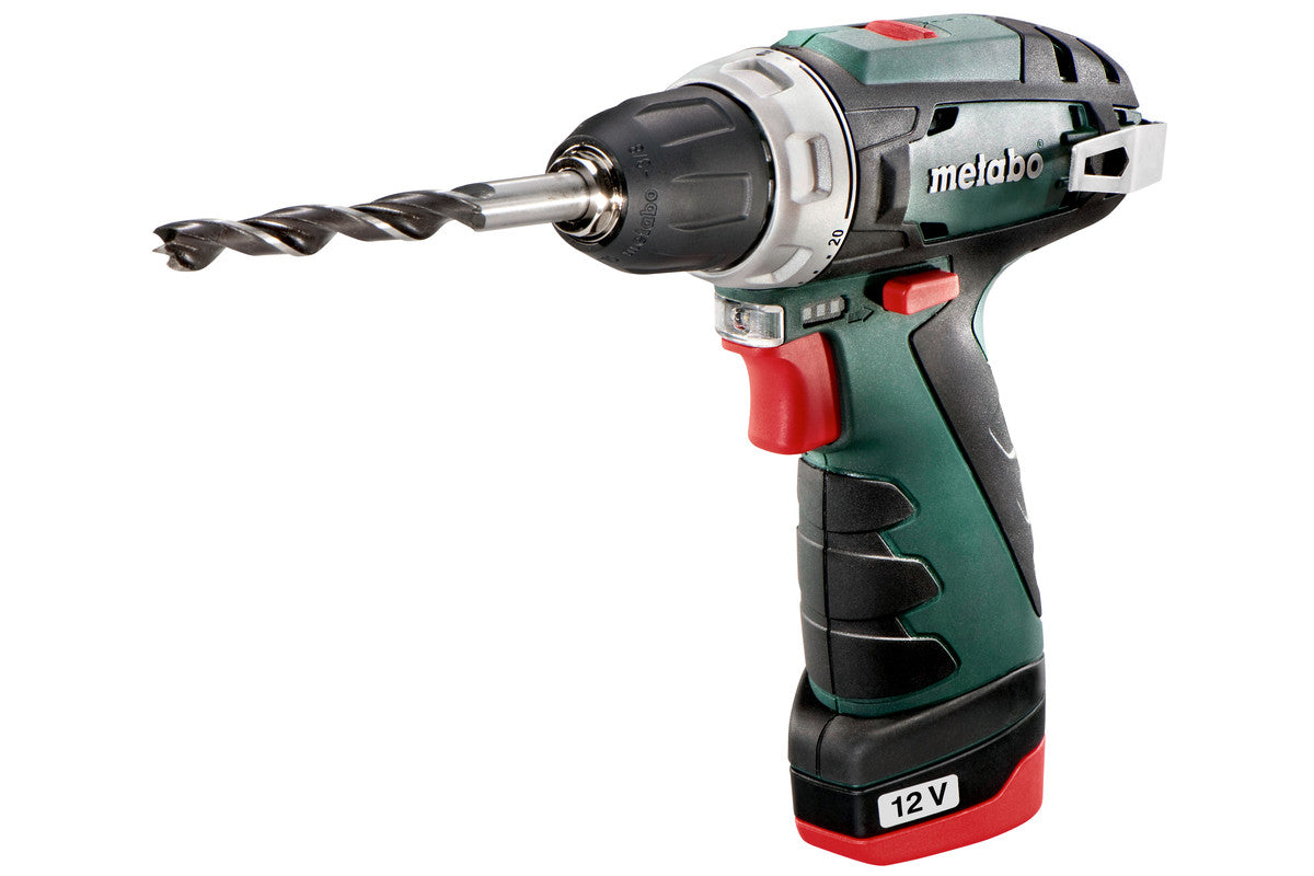 Metabo Trapano-avvitatore a batteria PowerMaxx BS 12V 1x2Ah Li-Power Caricabatteria LC 40 Borsa porta attrezzi