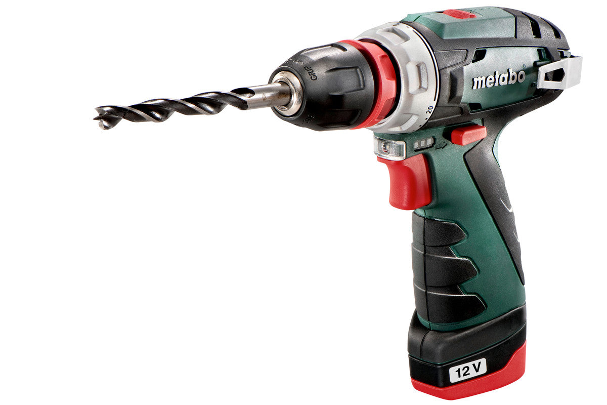 Metabo Trapano-avvitatore a batteria PowerMaxx BS Quick Basic 12V 2x2Ah Li-Power Caricabatteria LC 40 Valigetta in plastica