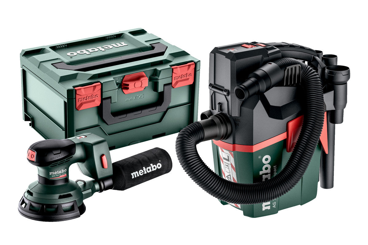 Metabo Macchine a batteria nel kit Set SXA 18 LTX 125 BL + AS 18 L PC Compact 18V