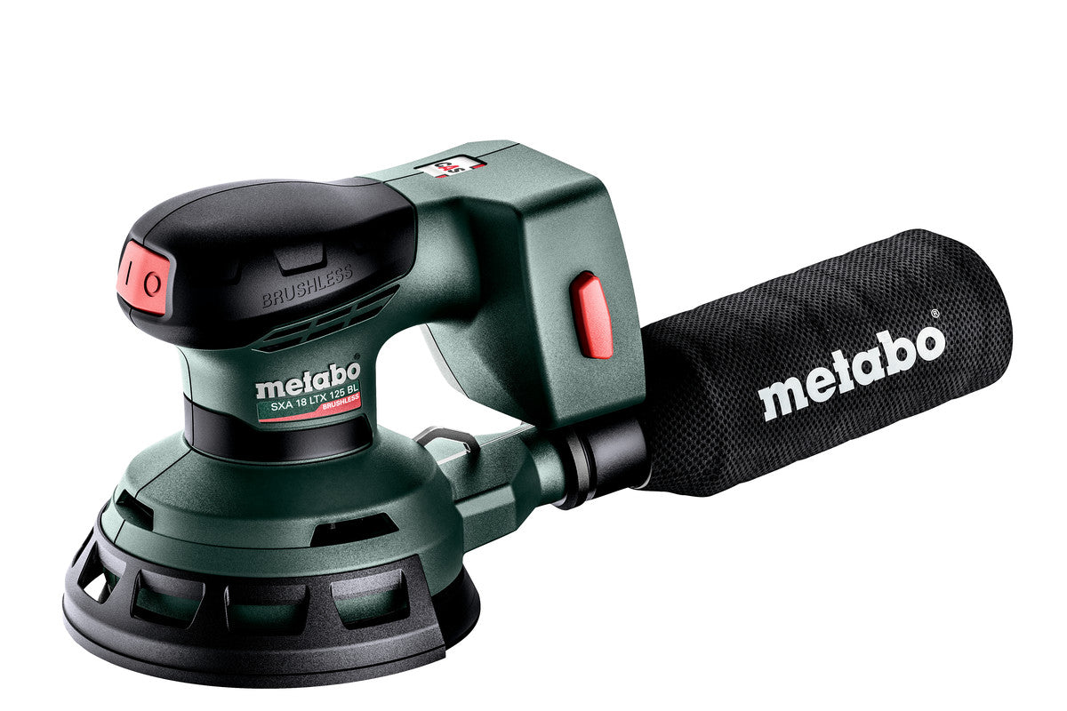 Metabo Levigatrice roto-orbitale a batteria SXA 18 LTX 125 BL 18V Scatola di cartone con platorello di 125 mm