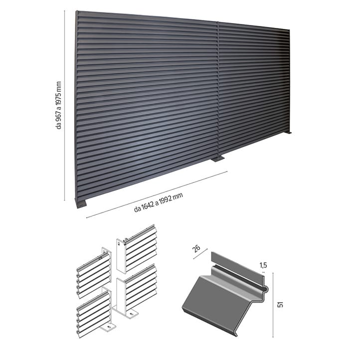 TALIA VENTUS SCREEN - Recinzione a lamelle