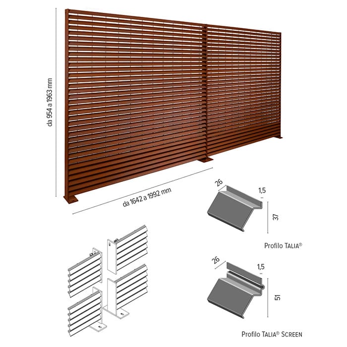 TALIALIVE - Recinzione a lamelle