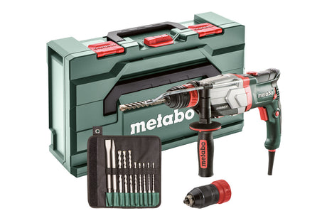 Metabo Martello multifunzione UHEV 2860-2 Quick Set metaBOX 145 L con serie di punte/scalpelli SDS-plus (10 pz.)