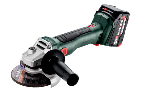 Metabo Smerigliatrice angolare a batteria W 18 L BL 9-125 18V 2x4Ah Li-Power Caricabatteria ASC 55 metaBOX 165 L