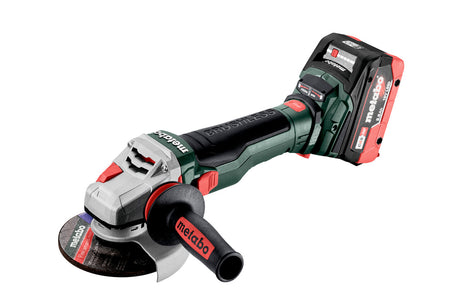 Metabo Smerigliatrice angolare a batteria WB 18 LTX BL 15-125 Quick 18V 2x5.5Ah LiHD Caricabatteria ASC 145 metaBOX 165 L con freno ghiera autoserrante