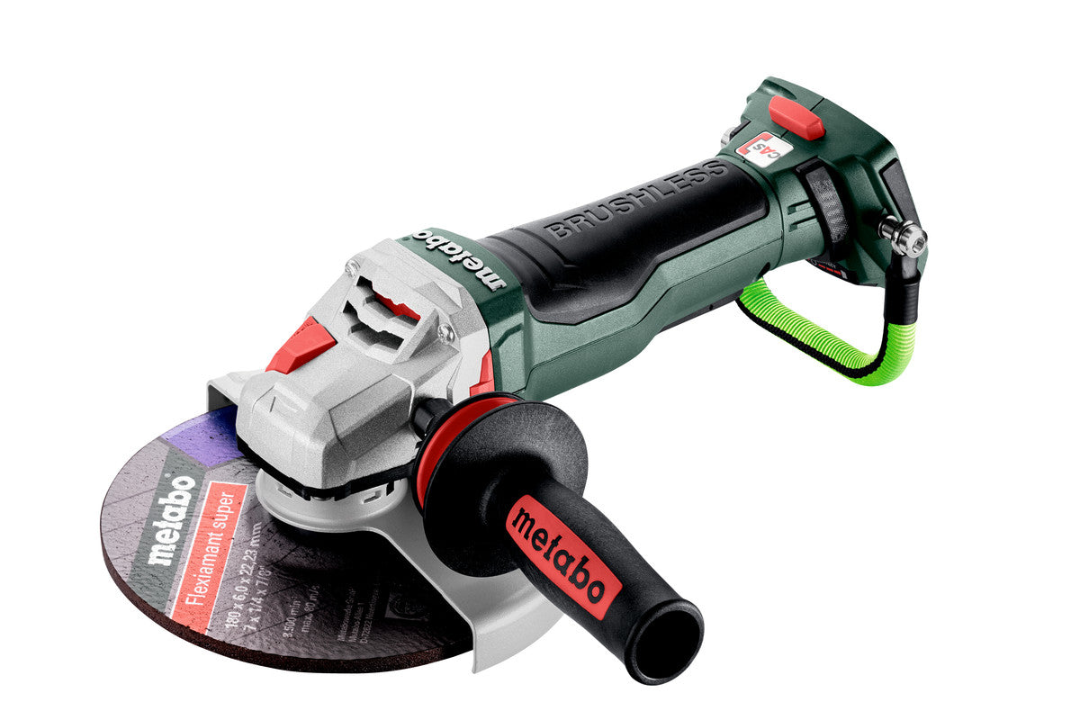 Metabo Smerigliatrice angolare a batteria WPBA 18 LTX BL 15-180 Quick DS 18V metaBOX 165 L con freno ghiera autoserrante