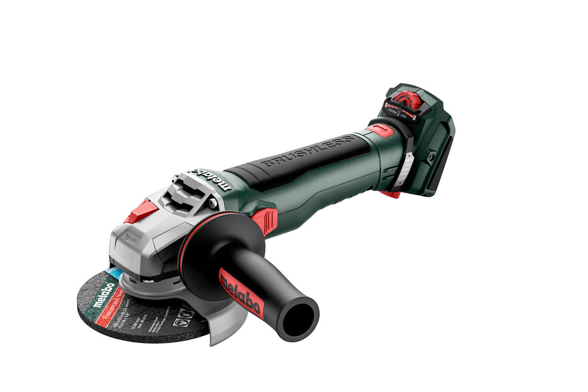 Metabo Smerigliatrice angolare a batteria WVB 18 LT BL 11-125 Quick 18V metaBOX 165 L con freno regolazione del numero di giri ghiera autoserrante